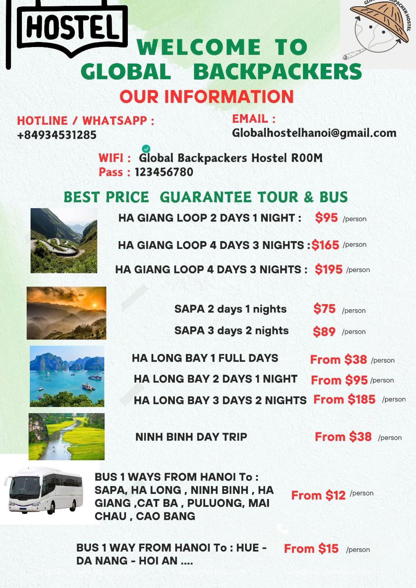 Global Hanoi Backpackers Eksteriør billede